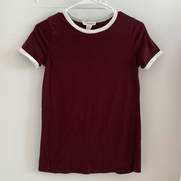 Forever 21 Maroon T-Shirt Size Small - Picture 1 of 3